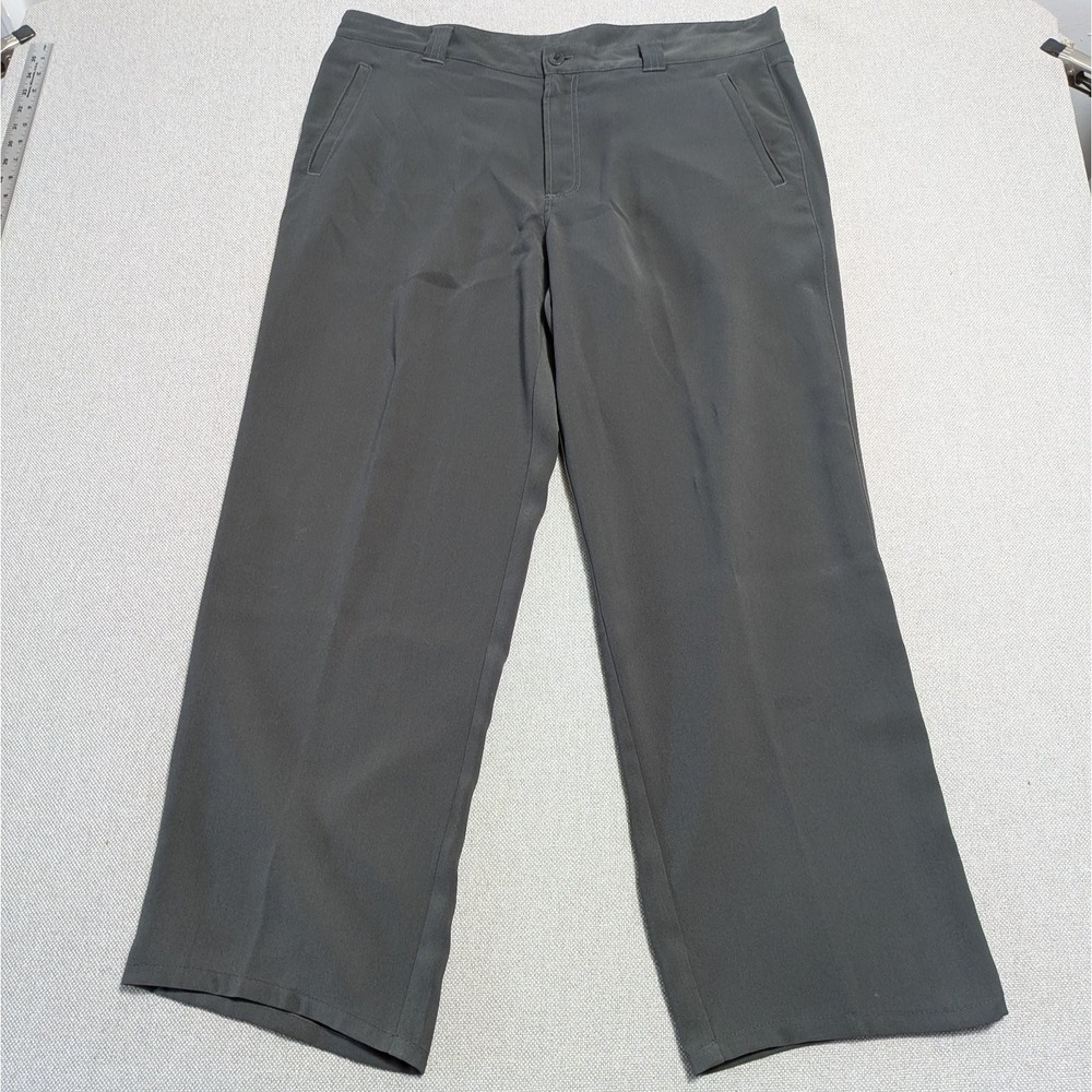 Armani Collezioni Men's 40L Charcoal Gray Flat Front Dress Pants Prom Suit